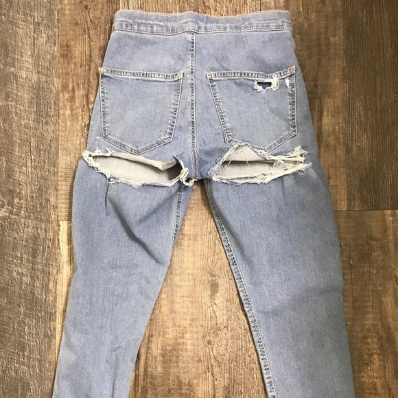 Light Wash Buttrip Topshop Moto Jeans 